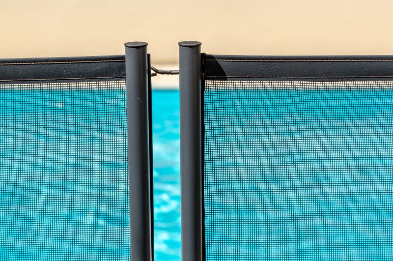 Pool Area with Mesh Safety Fence
